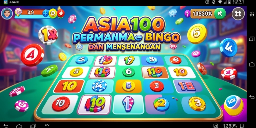 Tampilan menarik gameplay Bingo di ASIA100.