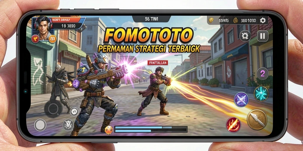 Tampilan gameplay mendalam dari FOMOTOTO Strategy.