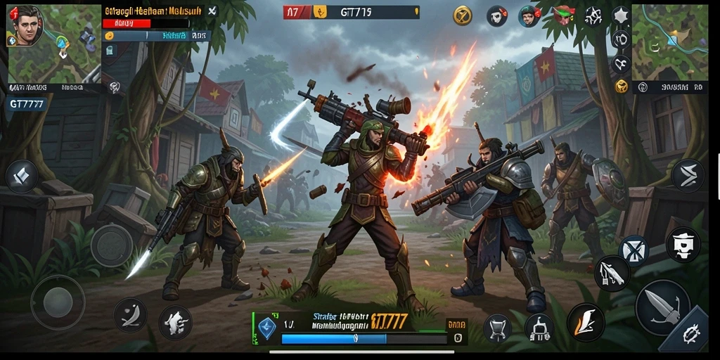 Tampilan gameplay seru dan dinamis GT777 di layar.