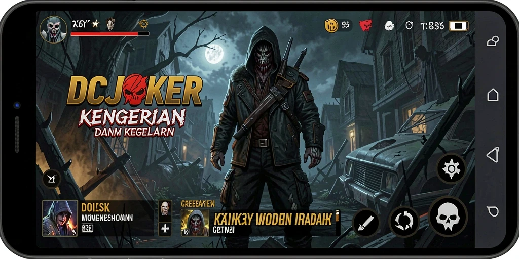 Screenshot menampilkan aksi menegangkan dalam game horor IDCJOKER.