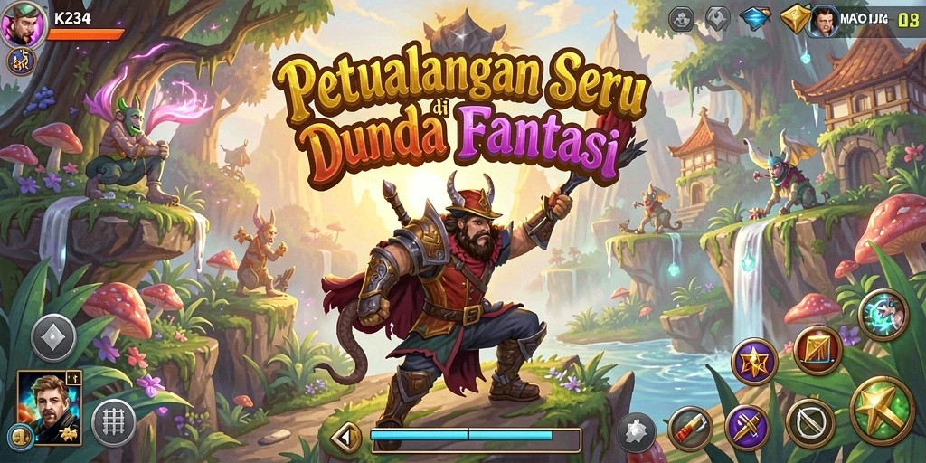 Screenshot gameplay K234 menampilkan karakter utama berjuang melawan monster di hutan.