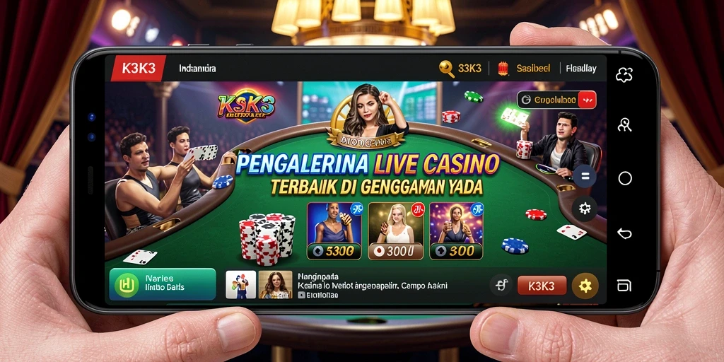 Tampilan gameplay Live Casino yang seru dan interaktif di K3K3.