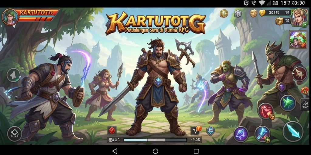 Screenshot menampilkan aksi seru dalam permainan RPG KARTUTOTO.