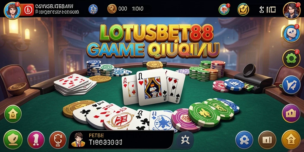 Screenshot gameplay LOTUSBET88 menampilkan kartu dan momen mendebarkan dalam permainan QiuQiu.