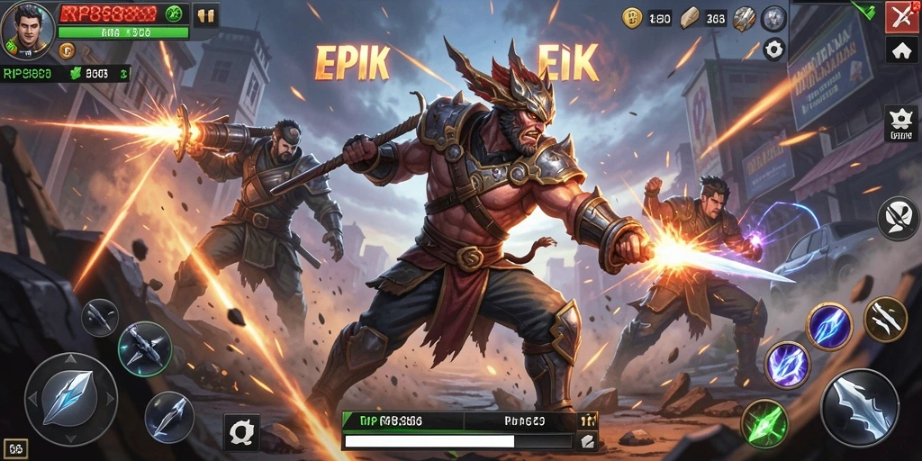 Tampilan gameplay RP8888 yang penuh aksi dan seru.