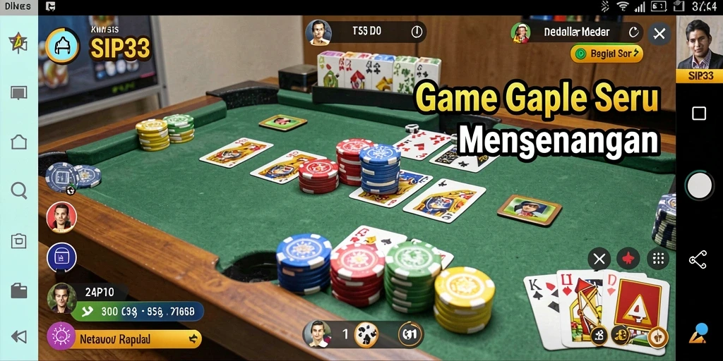Tampilan gameplay Gaple yang seru dan interaktif di SIP33.